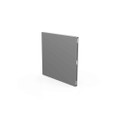 Milbank GEU Wireway Universal End Type 1 Screw Cover ANSI 61 Gray Steel