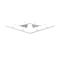 Milbank GF Wireway End Flange, Type 1 ANSI 61 Gray Steel