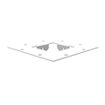 Milbank GF Wireway End Flange, Type 1 ANSI 61 Gray Steel