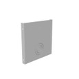 Milbank GFE Wireway End For Hinged Wireway ANSI 61 Gray Steel