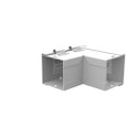 Milbank GFL Elbow 90-Degree Lay-in Wireway, ANSI 61 Gray Steel