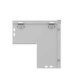 Milbank GFL Elbow 90-Degree Lay-in Wireway, ANSI 61 Gray Steel