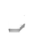 Milbank GFL Elbow 90-Degree Lay-in Wireway, ANSI 61 Gray Steel