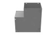 Milbank GFL Elbow 90-Degree Lay-in Wireway, ANSI 61 Gray Steel