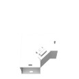 Milbank GFL Elbow 90-Degree Lay-in Wireway, ANSI 61 Gray Steel