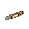WM-Kwikset 660 Series Polished Brass Adjustable Round Face Deadbolt Latch
