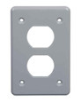 Carlon 1-Gang Vertical Weatherproof Duplex Receptacle Box Cover, Gray