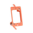 Carlon LVBRRW-1 One-Gang Low Voltage Rework Bracket - Orange PVC Retrofit Mounting Bracket