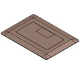 Carlon Rectangular Floor Box Covers - Non-Metallic Floor Box Cover Assembly with Watertight Gasket Seal