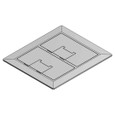 Carlon Rectangular Floor Box Covers - Non-Metallic Floor Box Cover Assembly with Watertight Gasket Seal