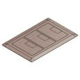 Carlon Rectangular Floor Box Covers - Non-Metallic Floor Box Cover Assembly with Watertight Gasket Seal