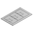 Carlon Rectangular Floor Box Covers - Non-Metallic Floor Box Cover Assembly with Watertight Gasket Seal
