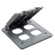 Carlon 2-Gang Vertical Weatherproof Duplex Receptacle Cover, Gray