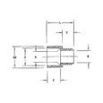 Carlon Gray PVC Male Terminal Adapters - Schedule 40/80 Non-Metallic Conduit Fittings to Boxes, Threaded Fittings, and Metallic Systems