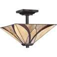 Quoizel  Transitional Semi-flush tiffany valiant 2lt QZL-TFAS1714