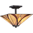 Quoizel  Transitional Semi-flush tiffany valiant 2lt QZL-TFAS1714