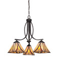 Quoizel  Transitional Chandelier tiffany valiant 3lt QZL-TFAS5003