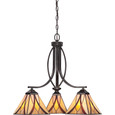 Quoizel Lighting TFAS5003 Transitional Chandelier tiffany valiant 3lt