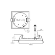 HALO 4-Inch LED Square Lens Downlight with Remote Driver - 600 Lumens 5-CCT Selectable