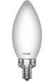 RAB B11 Decorative LED Candelabra Bulb (5W–5W, 2700K, 90 CRI, Clear/Frosted Filament, E12/E26 Base)