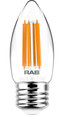 RAB B11 Decorative LED Candelabra Bulb (5W–5W, 2700K, 90 CRI, Clear/Frosted Filament, E12/E26 Base)
