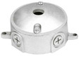 RAB VXJ1 Weatherproof Round Junction Box – 1/2" Hole, Natural Finish