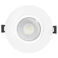 RAB Recessed Gimbal LED Downlight – 2"/5"/4", 6W–15W, 5CCT Selectable, 58° Beam, Round White