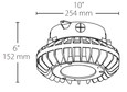 RAB HAZXLED42 42W LED Hazardous Location Wall Bracket Light (5000K, Clear/Frosted Globe or Flat Lens, Guard Options, Gray Finish)