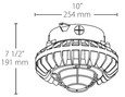 RAB HAZXLED42 42W LED Hazardous Location Wall Bracket Light (5000K, Clear/Frosted Globe or Flat Lens, Guard Options, Gray Finish)