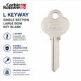 Corbin Russwin L Keyway Single Section Large Bow Key Blank