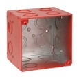 Crouse-Hinds 4" Square Outlet Box - Red Welded Steel Construction