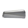 Crouse-Hinds LBNEC Mogul Pulling Elbow, copper-free aluminum, rigid/IMC conduit, cover installed, side profile view