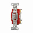 Eaton Crouse-Hinds Single-Pole Toggle Switch 120/277V Gray Polycarbonate Flush Mount with Brass Contacts