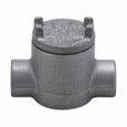 Eaton Crouse-Hinds Condulet GUAC Series Feraloy® Iron Alloy, C Shape Conduit Outlet Boxes with Cover