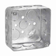 Crouse-Hinds 4" Square Steel Outlet Box 30.3 Cubic Inch 2-1/8" Deep, Standard Box No Bracket (TP403), UL Listed