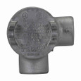 Eaton Crouse-Hinds Condulet GUAL Series Feraloy® Iron Alloy, L Shape Conduit Outlet Boxes with Cover