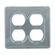 Crouse-Hinds S Series Two-Gang Duplex Receptacle Cover - Sheet Steel Surface Mount for Grounding Receptacles