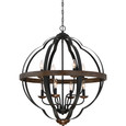 Quoizel QZL-SRN5208 Transitional 8 lgt foyer marcado blk