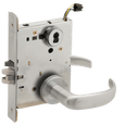 Schlage L9092RELEU-RX Mortise Lock Electrically Unlocking or Locking Outside Cylinder and Outside Lever with Request to Exit Switch