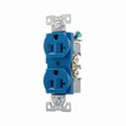 Eaton Arrow Hart heavy-duty industrial specification grade duplex receptacle, #14-10 AWG, 20A, Industrial, Flush, 125V, Back and side, Brass, Nylon, 5-20R, Duplex, Screw, Glass-filled nylon