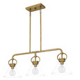 Quoizel Lighting WBS136 Traditional Linear chandelier 3 lights weathered br