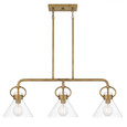 Quoizel Lighting WBS136 Traditional Linear chandelier 3 lights weathered br