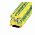 Eaton XB IEC Terminal Block Screw Connection Single Level Ground Block Green/Yellow 10 AWG Maximum Wire
