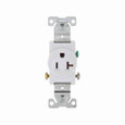 Eaton Commercial Specification Grade Single Receptacle 20A 125V 5-20R Side Wire White