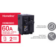 Schneider HOM Plug-On Circuit Breakers — 2-Pole, 15–200A