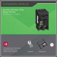 Schneider HOM Plug-On Circuit Breakers — 2-Pole, 15–200A