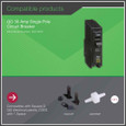 Schneider QO Series Plug-On Miniature Circuit Breakers — 1-Pole, 10–70A Thermal-Magnetic