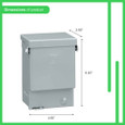 Schneider Enclosed Molded Case Switch, QO, 60A, 2 Pole, 240VAC, 22kA, Air Conditioning, NEMA 3R