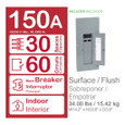 Schneider HOM3060MPCVP Series 30-Space/60-Circuit Main Breaker Load Centers (150A–200A, Value Pack)