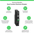 Schneider Mini Circuit Breaker, QO, 1 Pole, Plug in, Combo ARC Fault